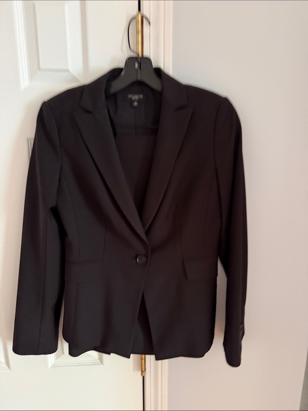 Ann Taylor Black Single-Button Blazer with matching pencil skirt- Sz 4P